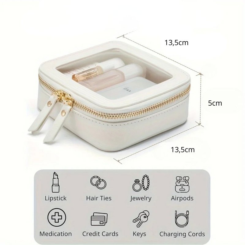 Mini Bolsa Organizadora Visor Transparente Multiuso