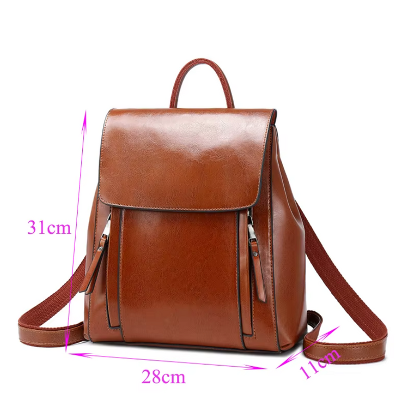 Mochila de Couro Legítimo 2 em 1