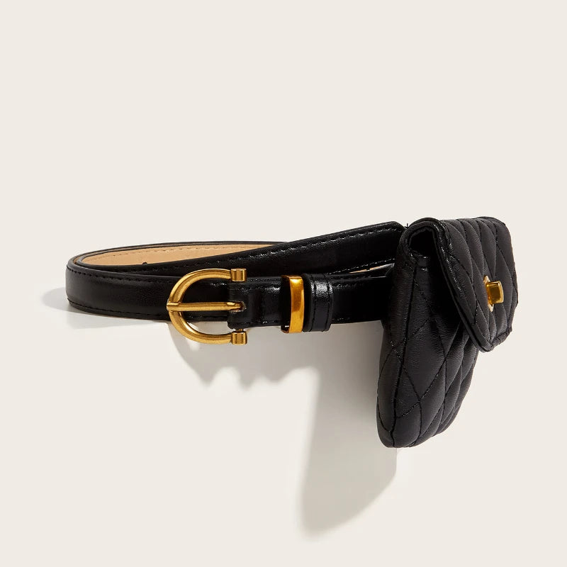 Cinto Feminino com Bolsa Matelassê
